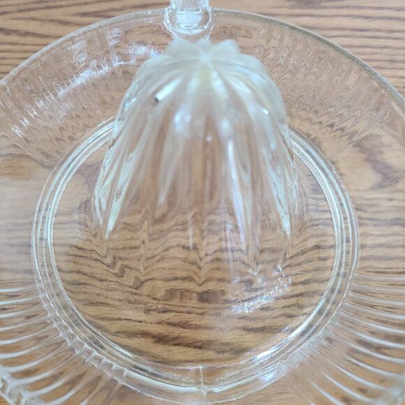 Vintage Federal Clear Depression Glass Citrus Juicer Reamer Lg Rimmed Squeezer - Picture 10 of 15